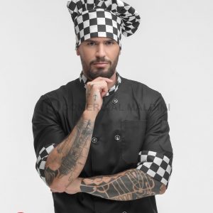 Chaqueta chef + Gorro Chess                                                                                    HT0010-NCHE